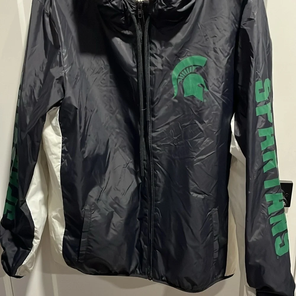 Victoria Secret PINK MSU Spartans Sherpa Lined Jacket
